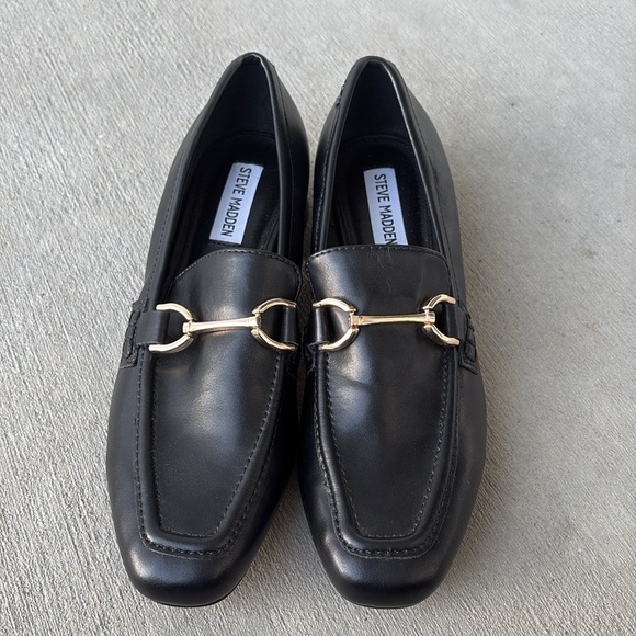Steve Madden Hartlyn Black Leather Loafer 8.5 - Picture 1 of 7